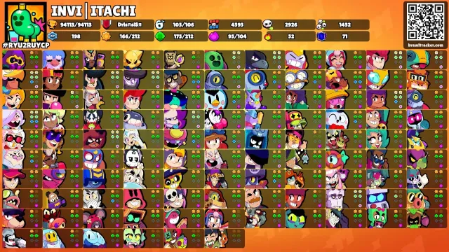 Selling account, 94000 trophies, 105 brawlers, 71 primes