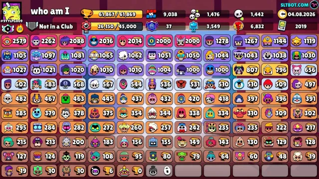 Vdivoddhdhdjd jdjdj, trophies 61867, brawlers 104, primes 37