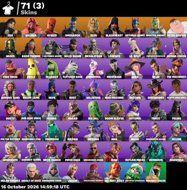 🔥 【FORTNITE】 💚 Take The Elf, Era, Valeria, Hybrid, Omegarok 💚 71 skins | 1567 level | 1200 V-Bucks, Sale, skins 71