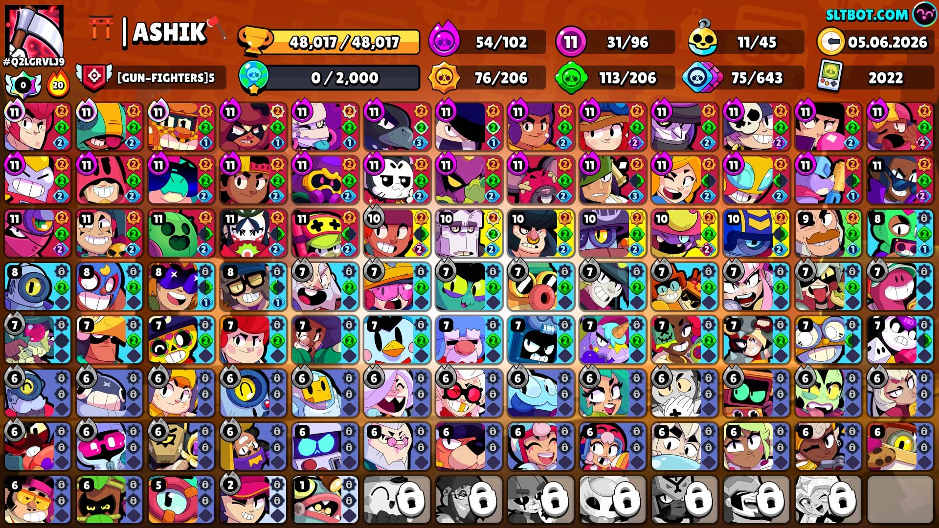 48k trophy | 54x hyper! 31x max!, trophies 48000, brawlers 96