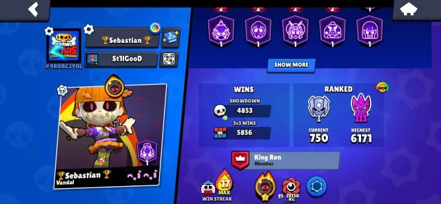 🔥 Top Brawl Stars account for foundation 🔥 📊 102522 trophies | 💎 71 gems | ⭐Nano Nori, 102522 trophies, 106 brawlers, 87 primes