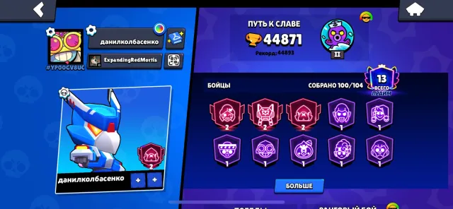 Goood account. Created in 2021✌🏿, trophies 45000, brawlers 100, primes 14