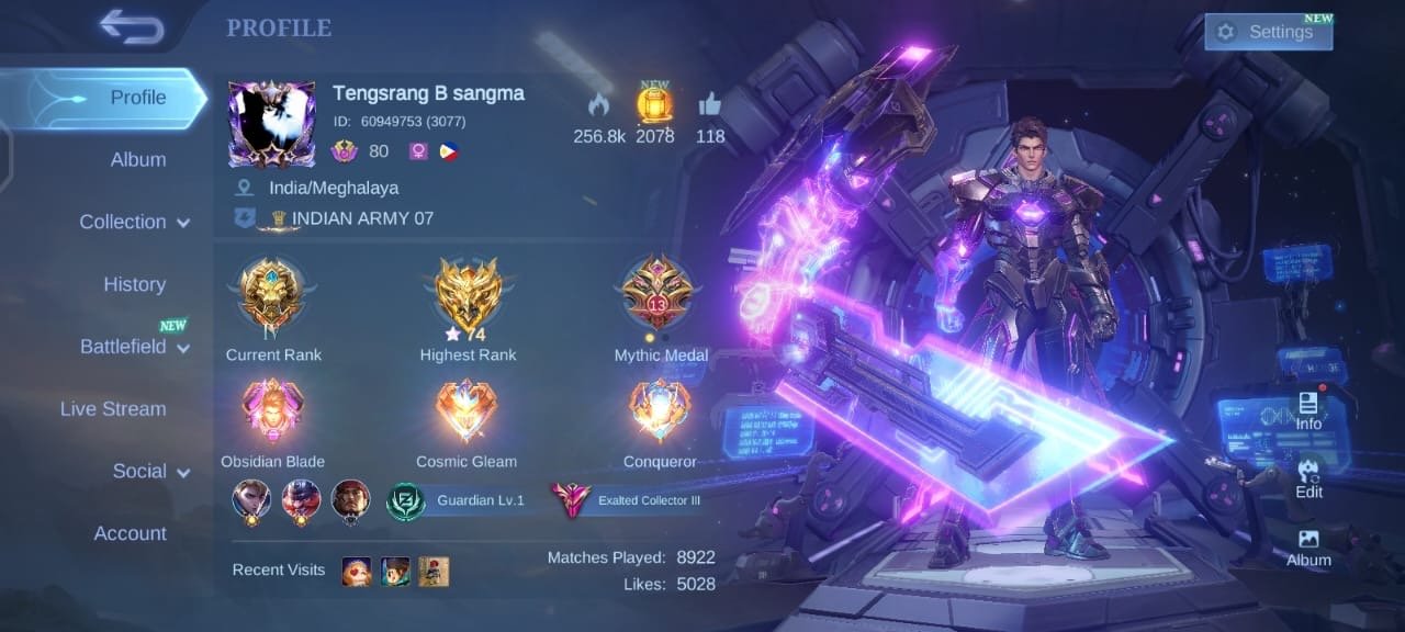 🔥 GUARANTEED 🔥 ⭐ Roger Prime 👑 Alucard 👑 Gord👑 Gusion Lgnd 🍥 Lucas Naruto 🎯 2x Epic Recall Effects, Sale, Rank: Mythic, Level: 80, Winrate: 100%, Heroes: 133, Skins: 376