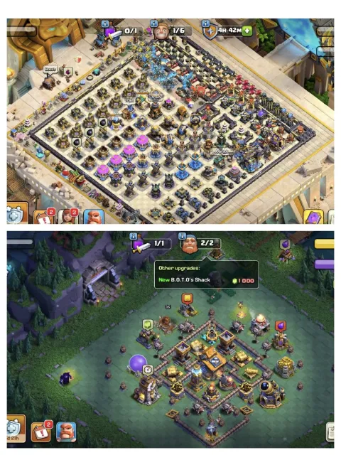 Coc# 225 TH18 АККАУНТ 308* СТАРЫЙ РАНГ ✅ГЕРОИ БЛИЗКИ К МАКСИМУМУ ТОЛЬКО КОРОЛЬ+КВИН 1/1 УРОВЕНЬ ОСТАЛСЯ СТЕНЫ МАКС, 18 TH Родной Деревни, 10 TH Строителя