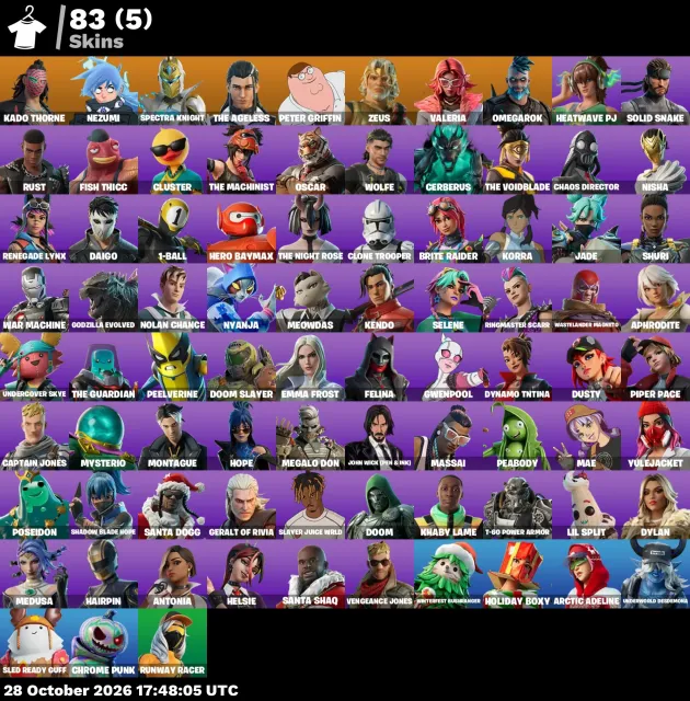 ✅ACCOUNT FOR MAIN ✅FULL ACCESS✅FROM April 2, 2022✅ Spectra Knight | Slayer Juice WRLD | Khaby Lame, Sale, skins 83