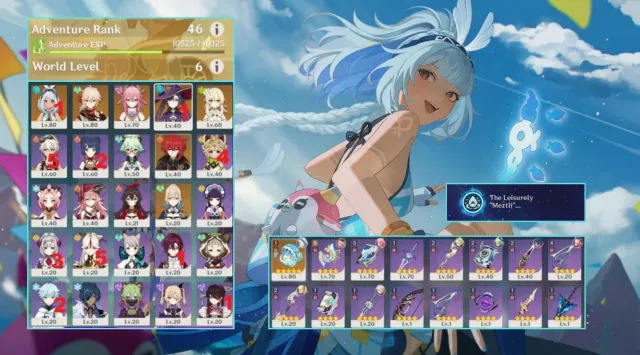 Mualani C1 + Sign + Yae Miko + Kazuha + Mona 🌸AUTO DELIVERY🌸, Любая платформа, Почта привязана, Люмин, Нероленный, AR 46