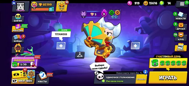THE BEST ACCOUNT | AUTO-DELIVERY | FULL FIGHTERS | LOADS OF SKINS, trophies 85199, brawlers 104, primes 56