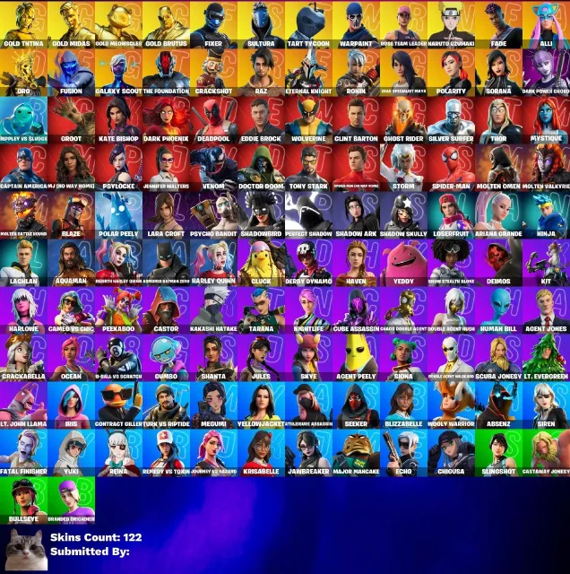 🔮122 skins🔮2100 VB🔮OG STW🔮Gold Midas🔮Gold Brutus🔮Gold Meowskull🔮Gold TNTina🔮Net Threat🔮Naruto, Sale, skins 122
