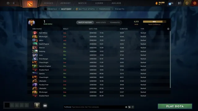 ✅ Arcana Io (Benevolent Companion), MK, OM ✅ Kunkka's and LC Immortal's ✅ Terrains, Sale, 6333 MMR, 11289 Honorable, 10992 Politeness, 5000 matches, 6500 hours