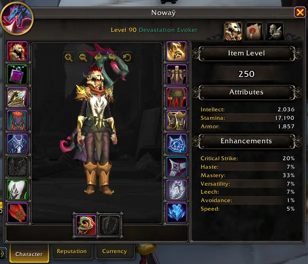 Account 6 hunters / 3 dragons . main 282, 90 level, Dracthyr, Hunter