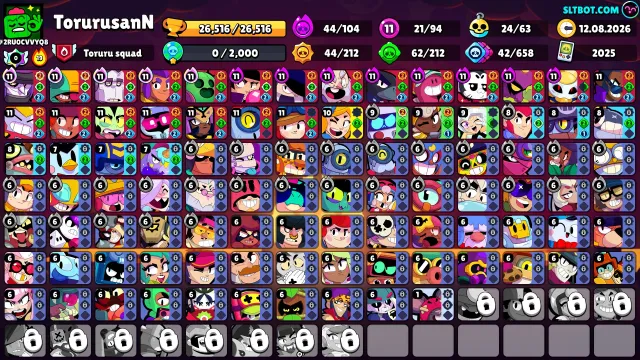 💠༼ACC WITH 26.5k+ CUPS 🔹2 CHROME🔹9 LEGS🔹94 FIGHTERS🔹FULL ACCESS🔹READ DESCRIPTION༽💠, trophies 26500, brawlers 94, primes 12