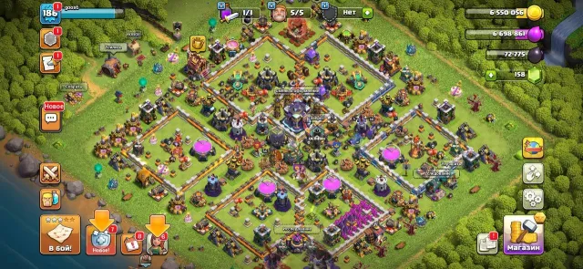 🌐th15🌐186lvl🌐Герои 56\50\46\33\20🌐 хорошая прокачка🌐 гарантия 🌐, 15 TH Родной Деревни