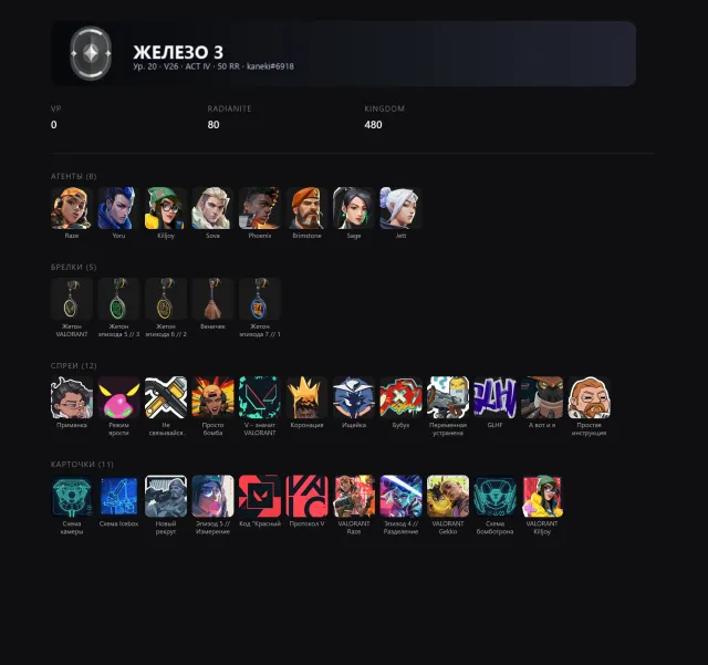 👑🟡 RANKED READY 🔥 INSTA DELEVERY 🕗 20+ LEVEL 🚀 WARRANTY ✅ EMAIL 🤝, Sale, Iron 3, Agents: 8, Skins: -1