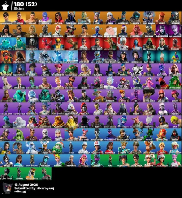 💕💕COOL FAT ACCOUNT FULL REBIND💕💕, Sale, 180 skins