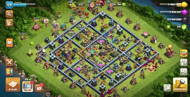 TH14 not Rushed!, 128lv, 66/66/51/46/22, 5 builders, 14 TH Native Village, 8 TH Builder