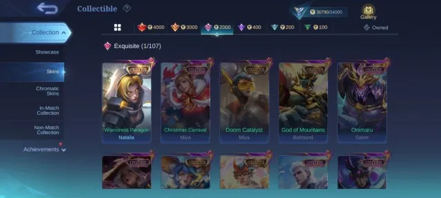 62⭐collector Natalia💥EPIC Lancelot⚡Bane⚡Grock⚡carmila⚡Change💥Gaara Vale💎Hero emblem max🥅, Продажа, Ранг: Мифический, Уровень: 59, Процент побед: 47%, Герои: 107, Облики: 157
