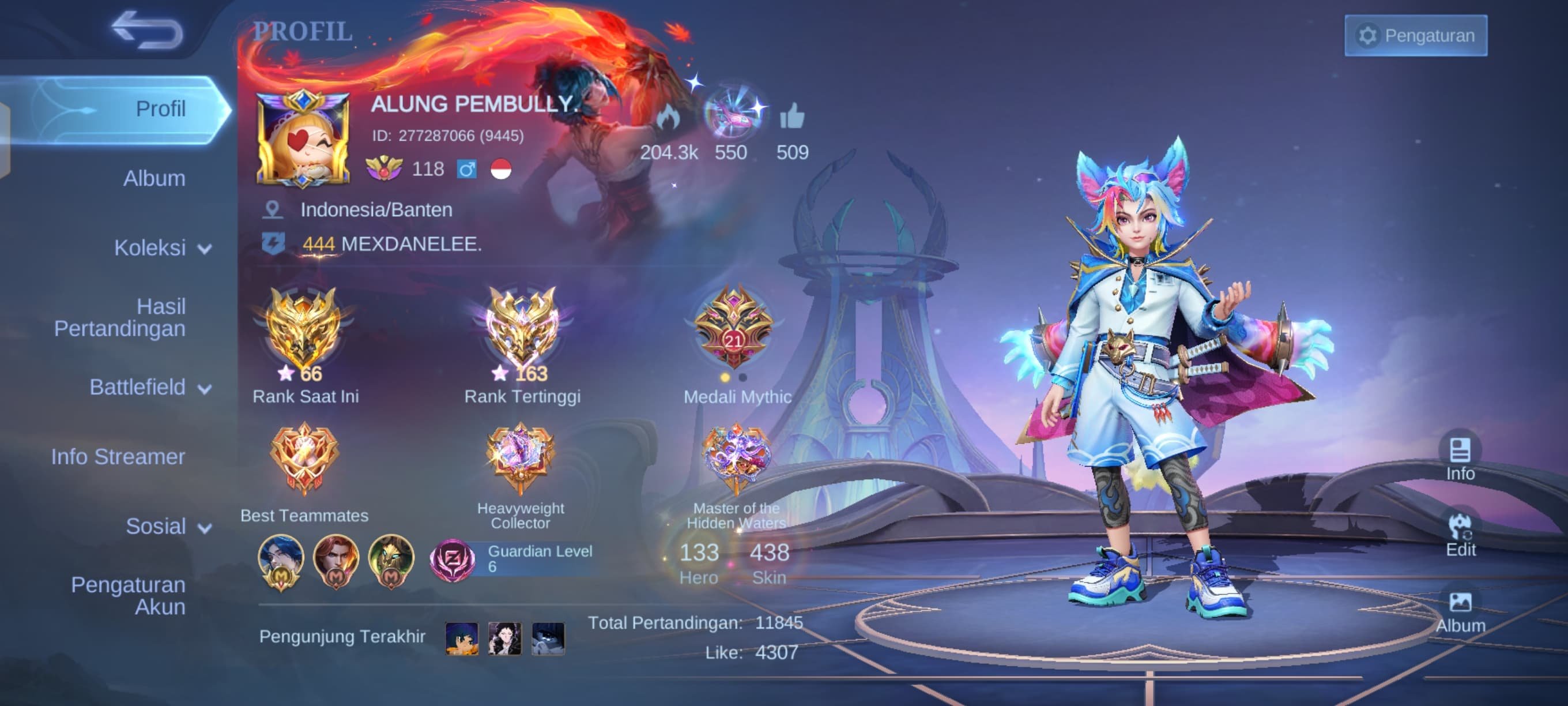 AWESOME ACCOUNT ⭐⭐| BENEDETTA COLLECTOR | CHOU SAINT SEIYA, Sale, Rank: Mythical Immortal, Level: 100, Winrate: 55%, Heroes: 100, Skins: 425