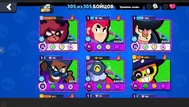 [RE-LINKING] 😈Account from 2024😈 57345 CUP SHOTS 🌹15 PRIMES💥ALL BATTLEGROUNDS 🔥 many skins🔥 WARRANTY, trophies 57345, brawlers 105, primes 15
