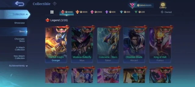 Exalted➤legend Granger Naruto kakashi Hayabusa aspirnt change LUCKYBOX Kimmy Ruby, Sale, Rank: Mythic, Level: 58, Winrate: 54%, Heroes: 117, Skins: 285