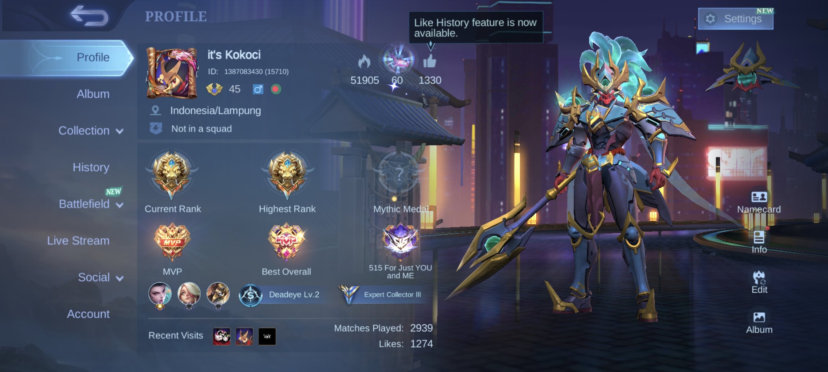 COLLECTOR NATALIA 💥LUCKYBOX ALPHA 💣P.ACE Fanny Fanny😍SpongeBob Cyclops✅ Gaara 😎, Sale, Rank: Legend, Level: 75, Winrate: 55%, Heroes: 84, Skins: 143