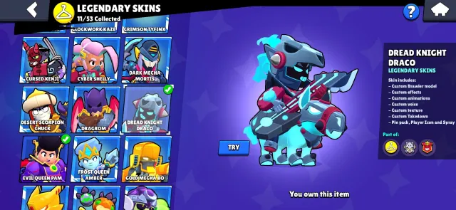 Nori for the second prime + new Tara, tick, shelly, bery skin + all leg and ultra leg. Fat ak, trophies 29000, brawlers 93, primes 12