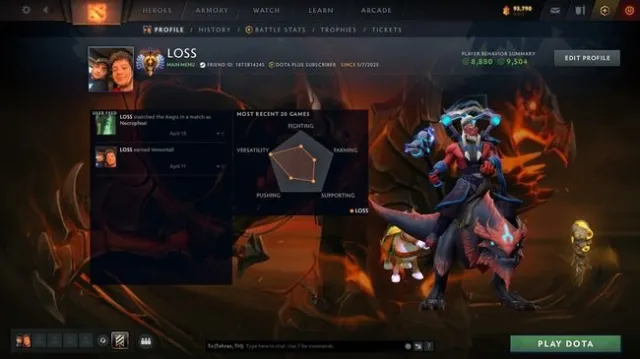 SELL Dota 2 Account (Immortal), Продажа, 5600 MMR, 8600 порядочности, 8600 вежливости, 25 матчей, 213 часов