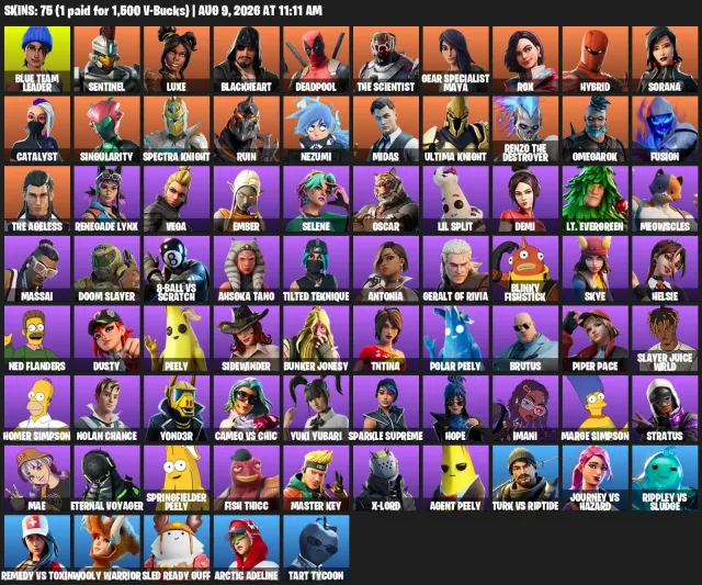 🍀Old Account Fortnite🍀 75 skins 🍀, Sale, skins 75
