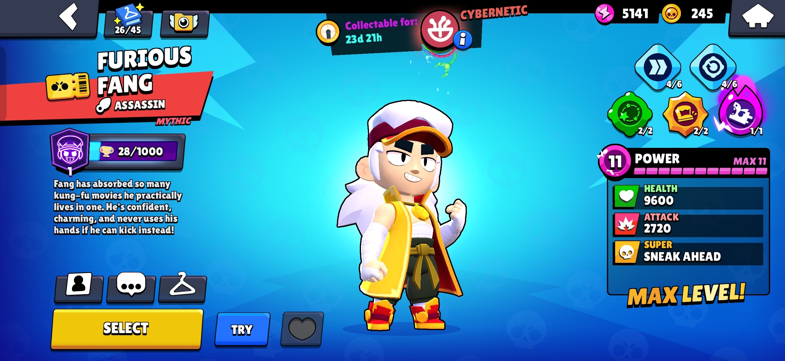 🔥 High-value 2021 account. 104 characters, 46k trophies, 4 exclusive skins., trophies 46000, brawlers 104