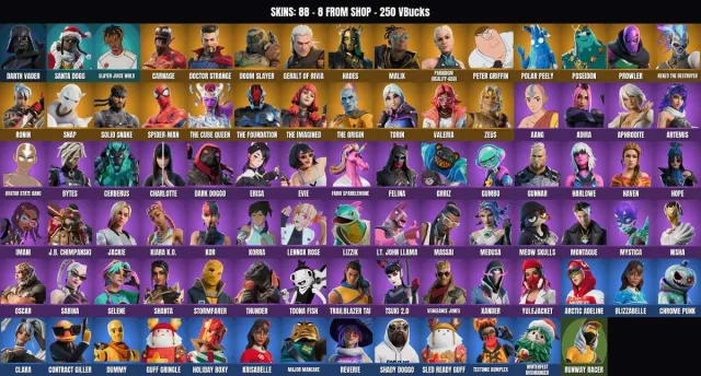 [PC/PSN] 88 skins🔥Darth Vader🔥Xander🔥Thorine🔥Zeus🔥Style🔥The Origin🔥Killer Style🔥Hades, Sale, skins 88