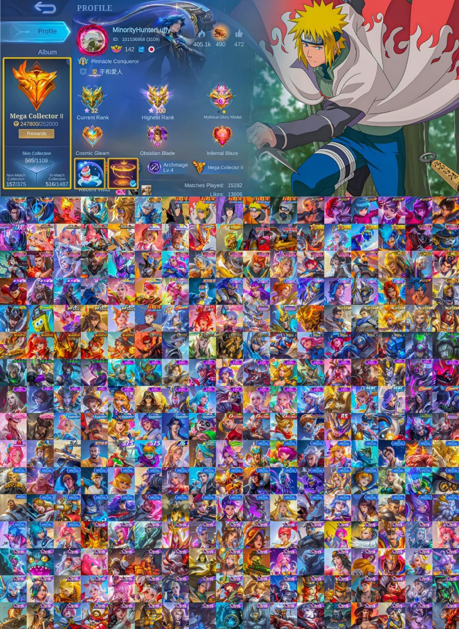 🖤Legend(3)🖤Naruto(5),KOF-Aspirant Series,11.11 Hayabusa,Collector(3),Sanrio Angela,AllStar Moskov🖤, Sale, Rank: Epic, Level: 142, Winrate: 54%, Heroes: 133, Skins: 565