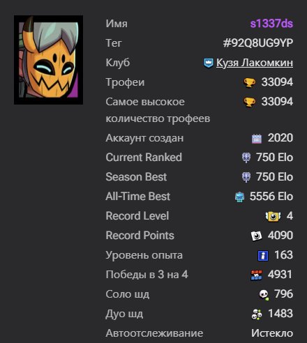 old account from 2020 + mail change, trophies 33000, brawlers 81, primes 2