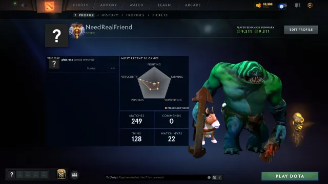 100% GARANTIE FÜR IMMER ⸸ E-MAIL 5724 PTS ⸸ SOFORTIGE ÜBERGABE, Verkauf, 5724 MMR, 9311 Integrität, 9311 Höflichkeit, 246 Spiele, 310 Stunden