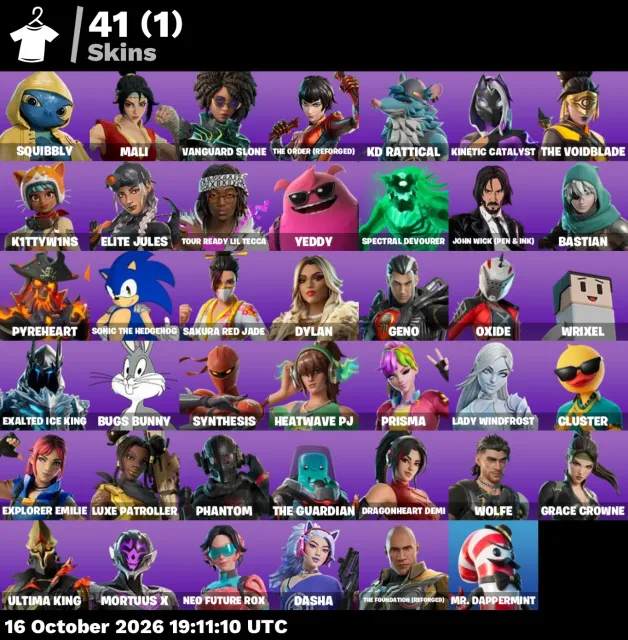 41 skins wooden bugs bunny, Sale, skins 63