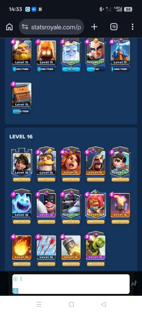 Clash Royale 🏆 13K | 👑 16 LVL | Card 13->16LvL | ⚡ 13 EVO | 🏅 131/137 Badges | 😀 59 Emotes, 31 arena, 1571 level, 13000 trophies, 123 cards, 21 leg, No