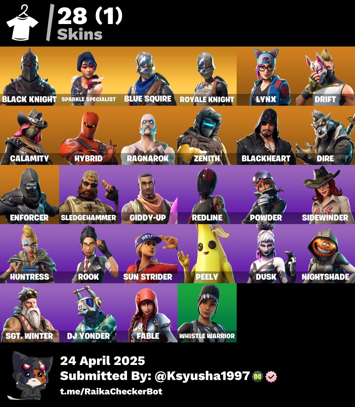 [PC/NS/XBOX] 38 SKINS | Black Knight | Sparkle Specialist | Royale Knight | Blue Squire, Sale, skins 38