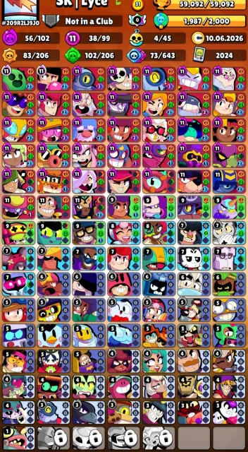 🔥 ПРОДАМ ОЛДОВЫЙ АККАУНТ BRAWL STARS 4 БП, СПРЕЙ 30 РАНГ + ТОПОВЫЙ CLASH ROYALE 9 K кубков🔥ТОРГ, 59092 кубков, 101 бравлеров, 35 праймов