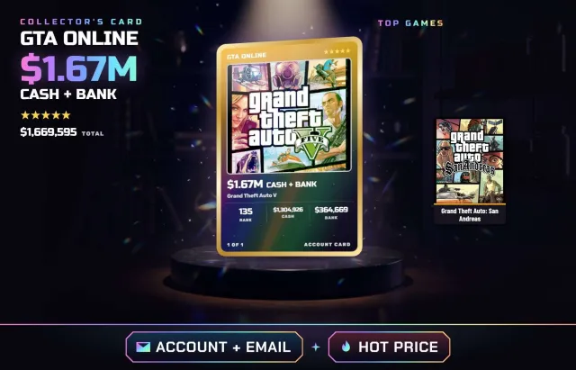 🏎️ ✦ $1.67M ВСЕГО • РАНГ 135 • GRAND THEFT AUTO V • GRAND THEFT AUTO: SAN ANDREAS • ПОЛНЫЙ ДОСТУП, Продажа