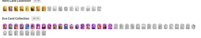 💚20 EVOLUTIONS💚8 HEROES💚7 cards level 16💚9*15💚EMOTIONS💚LEG BADGES💚DATA CHANGE💚SCREENS, 32 arena, 1763 level, 14000 trophies, 123 cards, Available