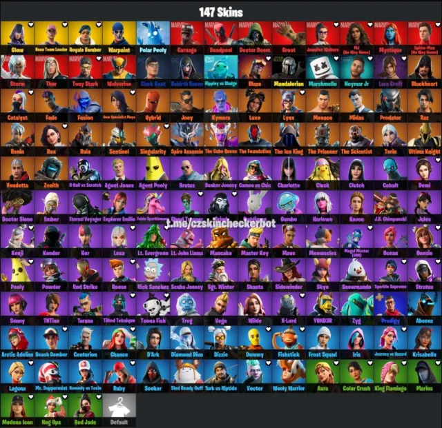 🔥 FORTNITE ACCOUNT | 147 SKINS | 137 EMOTES | 134 PICKAXES | MARVEL, Marshmallows, DC, Rick, Neymar🔥, Sale, skins 147