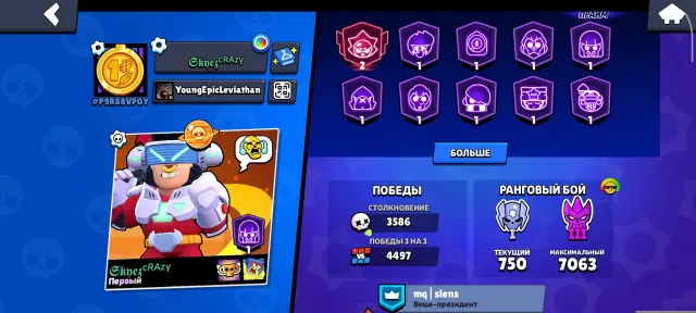 Selling account from 2021, check description, 620000 trophies, 104 brawlers, 32 primes