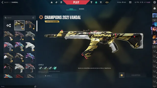 CHAMPIONS 2021 | VCT knife 2026 | 150 SKINS | 14 KNIVES | 17 VANDALS | 10 PHANTOMS | 16 SHERIFFS, Sale, Immortal 3, Agents: 29, Skins: 150