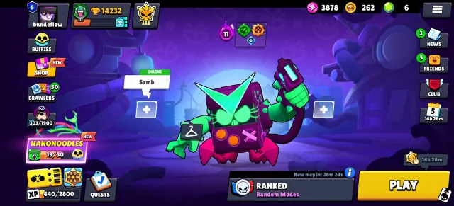Excellent account with Master 2 and Prime 3., trophies 14232, brawlers 77, primes 5