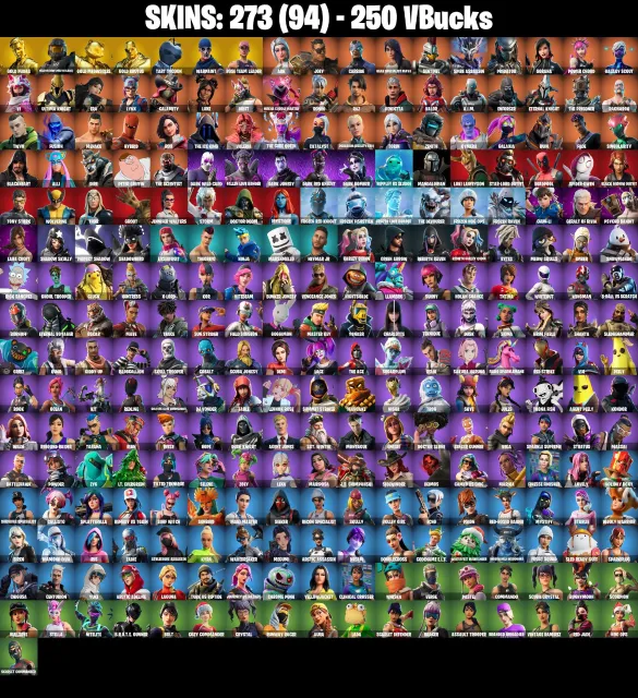 [PC/PSN/XBOX]❤️273 skins❤️OG STW❤️Gold Midas❤️Master Chief (Matte Black)❤️250 VB❤️, Sale, skins 273