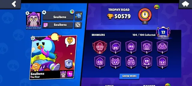 🔫 Guard Colt 🔫 Account from 2020, read the description and see the photos, 51361 trophies, 105 brawlers, 17 primes