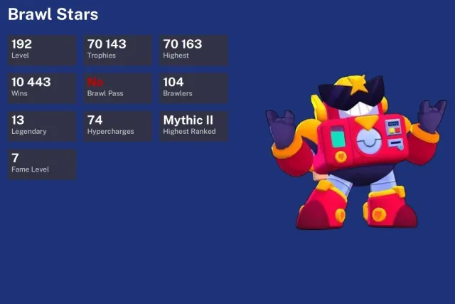 🏆 70143 CUPS, 104 BRAWLERS ✨ PHONE NOT LINKED, 70143 cups, 104 brawlers, 50 primes