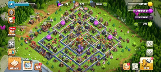 TH 16 Heros-55/66/58/30~4× Hero Skin~All Equipment~Full Magic item~Connect To Buyer Mail, 16 TH Родной Деревни, 6 TH Строителя