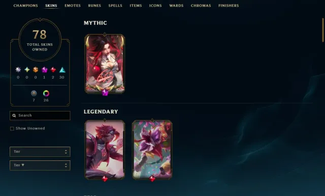 Account for sale 🔥 EUW | Eme 4 |78 Skins 85 champ 67K BE lvl 75 pass upgraded