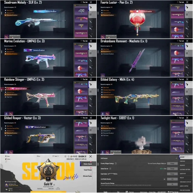 Mk14 Galaxy Lvl 4 (KillMsg)Vector/Ump Lvl 3"X-Suite Lvl 1"Pink/Racer Uza"Dune Daica, Продажа, 70 уровень, Ранг: Золото, 30+ мифик скинов, 10+ прокачиваемых оружий, 1-4 килл чатов, Нет спорт каров