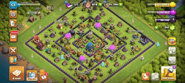 🏔️CLASH OF CLANS🔹12 ТХ🔹ГЕРОИ 72🔹СКИН ХРАНИТЕЛЯ🔹4 СТРОИТЕЛЯ🔹201 ГЕМОВ🔹ДЕКОР🔹АВТОВЫДАЧА🏔️, 12 TH Родной Деревни