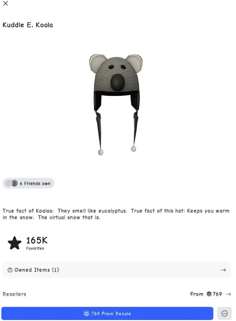 🔥AK 2014 YEAR🔥🪙Kuddle E. Koala FOR 769 ROBUX🪙🎁BUILDERMAN SIGNED🎁CHECK DESCRIPTION, Sale, Voice chat: No